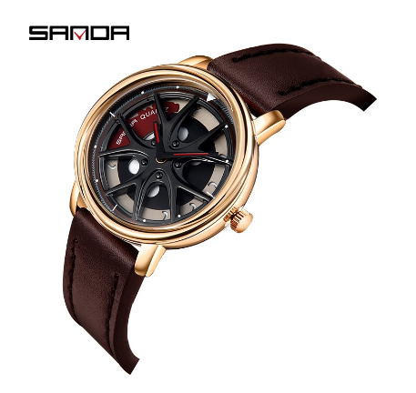 SANDA Original watches for men Analog Quartz Watch sports watch Stainless steel strap 1025 13
