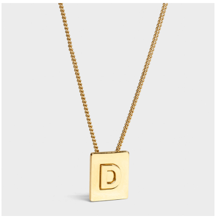 Lisa Same Style Letter Necklace Female Titanium Steel Does Not Fade Summer Girlfriends Simple Pendant Pearl Chain Korean Version D