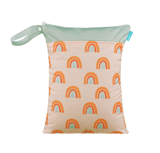 Happyflute Wetbag For Baby Diapers Nappies Waterproof Reusable Diaper Bag With Two Zipper 30cmx40cm C9