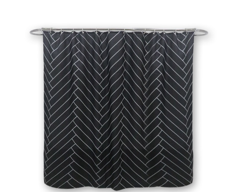 Socone Luxury Black and White Shower Curtain Waterproof Non-transparent 732