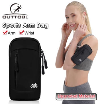 Outtobe Sports Armbands Wrist Bag Fitness Reflective Arm Bag Pouch Bag Sport Bag Running Arm Bag Waterproof Mobile Phone Bag for