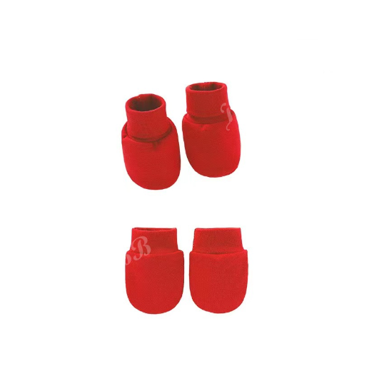Baby Mittens and Booties Set Newborn Infant Cotton Mitten Set M9