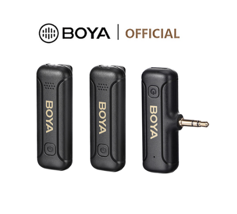 BOYA BY-WM3T2-M2 Noise Cancellation Wireless Lavalier Microphone 3.5mm TRS Mic for Camera Audio Mixer Speaker Amplifier