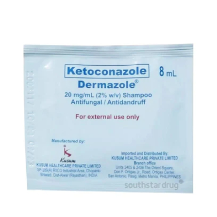 Dermazole Ketoconazole Shampoo Antifungal/ Antidandruff 8ml sachet
