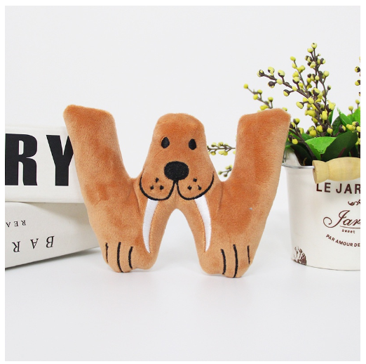 26 PCS Alphabet Plush Toy, Alphabets Alphabet Lore Stuffed Doll Preschool Educational English ABC Letter Toy for Kids Children W