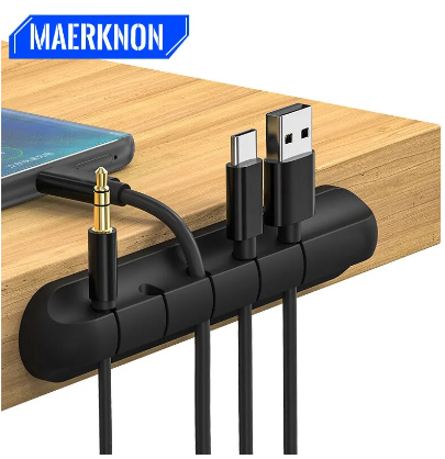 USB Cable Organizer Silicone protector Cable Winder Desktop Tidy Management 7/5 Clip phone Wire Organizer protector Wire Holder