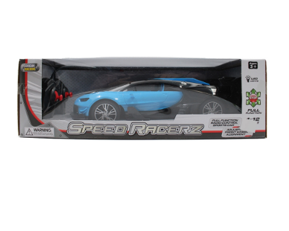 Dream Machine 1:12 Scale Full Function Radio Control Sport Car - Speed Racerz (Blue)