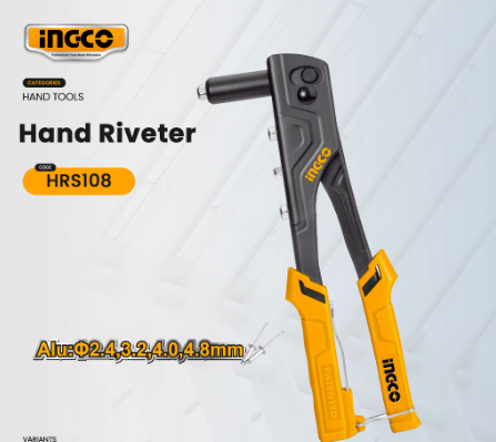 Ingco Hand Riveter 10.5" For Installing Blind Rivets Use HRS108 IHT