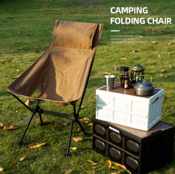 Outdoor Chair Folding Moon Chair Camping Chair Portable Folding Chair Ultra-light Aluminum Chair