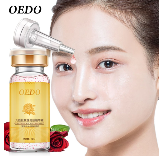 OEDO Rose Brightening Essence Anti Aging Skin Care Deeply Soothing Whitening Face Brighten Serum 12ML