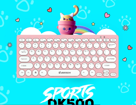 Retro Vintage Four Color P Mini 78 Keys Ergonomic Usb Receiver Keyboard For Laptop Working Office