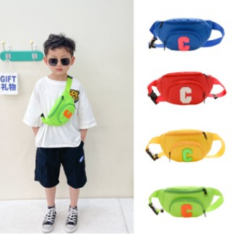 Alphabet Kids Waist Bag Hip Cool Boy Chest Satchel Ins Candy Color Shoulder Bag Out Coin Purse