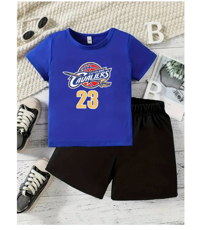 Boy Clothes Corp Terno for Kids Boys Fashion Sando Shorts Set Summer Tshirt  S2