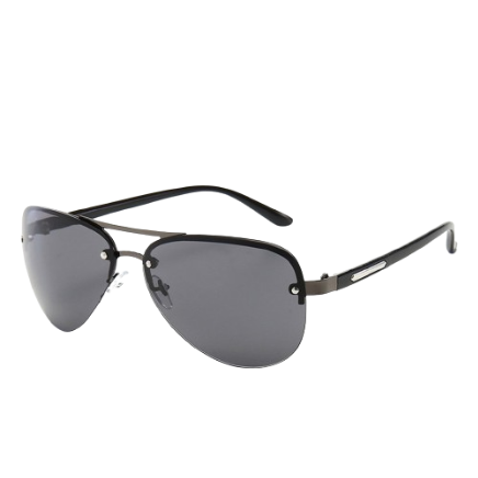 Lovito Women Casual Plain Basic Sunglasses LFA01008 (Black)