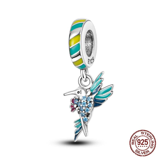 925 Sterling Silver Green Series Tree Cactus Avocado Pendant DIY Charm Beads Fit Original Pandora Charms Bracelet Women Jewelry D20