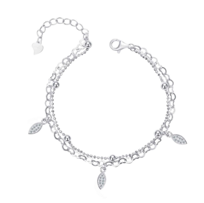 Ladies Bracelet Genuine Italy 92.5 Silver Korean Fashion Accessory