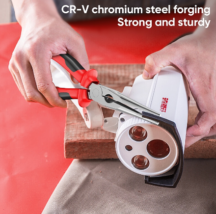 Mitsushi 8 Inch Long Nose Pliers Standard Cutter Needle Nose Plier Heavy Duty Cutter Plier