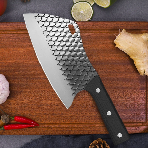 Japanese Kitchen Knife Scale Knife Blade Knife Wooden Handle Chopping Knife Cutting Tools