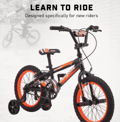16 Inches Mutant Kid's BMX Bike, Ages 3-5, Black &amp; Orange Children's Bicycles A Tricycle for Children