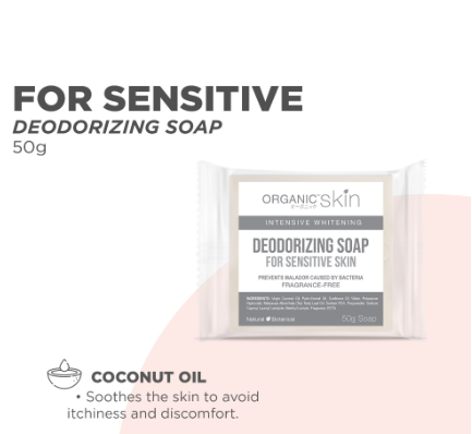 Organic Skin Japan Deodorizing Soap for Sensitive Skin 50g Underarm Whitening Antiperspirant
