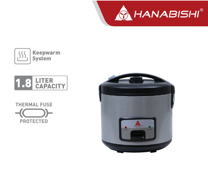 Hanabishi Jar type Rice Cooker HJC Silver Series 1.8L HJC18SS