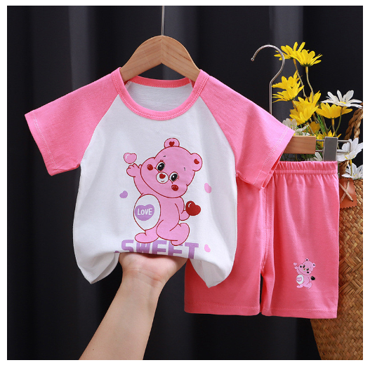 0-4Y For Baby Girls & Kids Shorts Set Terno Short and Sando For Baby Girls SD9