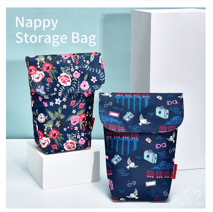 Portable baby diaper storage bag baby out diaper storage waterproof dustproof hygiene small and convenient