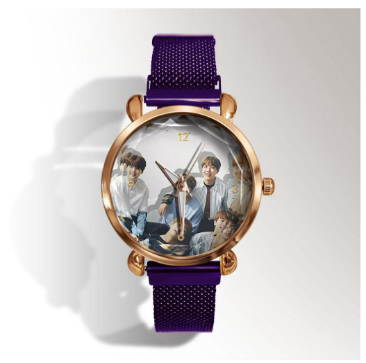 New BTS bulletproof youth group around fashion Korean students girls watch Korean cartoon WATCH QUARTZ WATCH F12