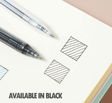 Miniso Hexagonal Black Barrel Sign Pen Black (3 Pcs)