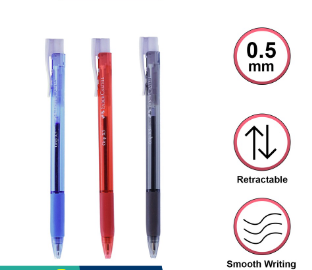 Faber-Castell Grip X5 Ballpen Black, Blue, Red 3PCS [12SPGX5BBR3]