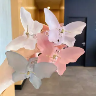 3D Matte Hair Clamp Butterfly Hair Claw Clip headdress Frosted Fairy Style Ladies Hair Accessories