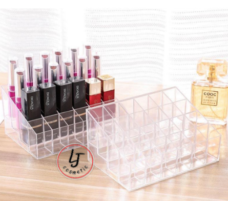24slot clear acrylic lipstick organizer (LJCOSMETICS)