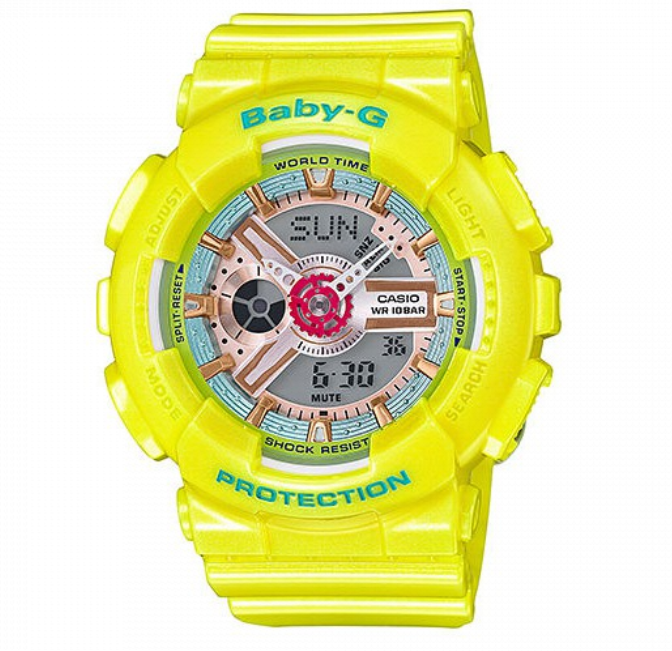 Casio Baby-g BA-110CA-9ADR Digital Analog Rubber Strap Watch For Women