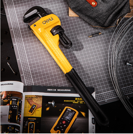 Deli Heavy-duty Pipes Wrench(10/14/18/24 inch) Industrial Tube Wrench Pipe Pliers EDL2524