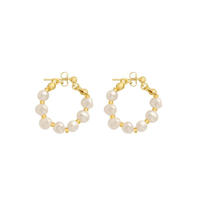 Freshwater Pearl Earrings Design 925 Silver Needle Earrings