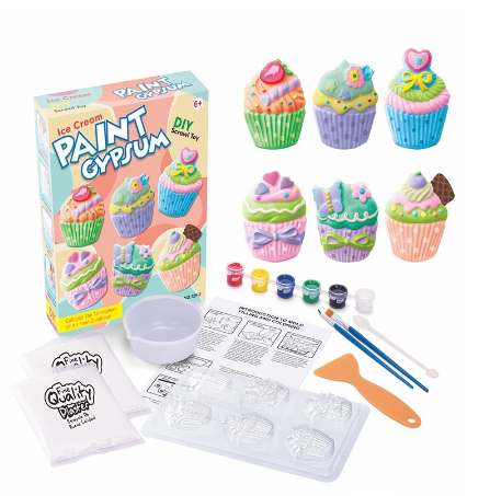 Paint You Own Figurines DIYArts Crafts 3D Painting Christmas Craft Gift Dinosaur Painting Set Toys