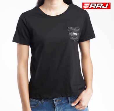 RRJ Ladies Basic Tees Boxy Fit 101964 Black