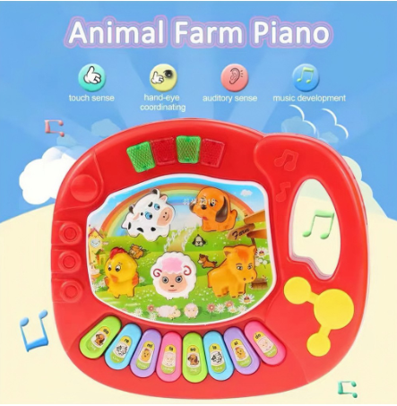 Musical Educational Animal Farm Piano Developmental Music Toy for Baby Kids