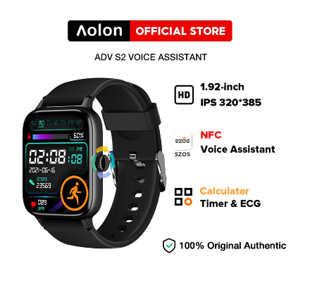 Aolon ADVS2 NFC Smart Watch Bluetooth Calling ECG Calculator Original Sports Waterproof BP Monitor