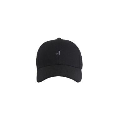 OXGN J Embroidered Curved Cap For Men And Women (Black)