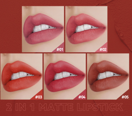 SACE LADY Duo Lip Liner Pencil Matte Lipstick Highly Pigmented Lipliner Mulit-use Smooth Lipstick Pen Lip Cosmetic