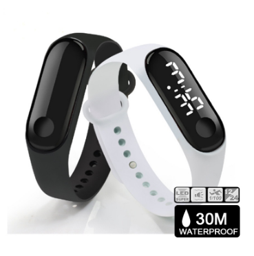 Candy Colors Digital Watch 30M Waterproof Touch Screen Led Bracelet Watch Luminous Men's and Women