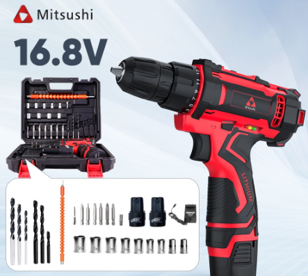 Mitsushi 16.8V Batteries Cordless Drill Kit/Rechargeable Cordless Drill  【29PCS/set】