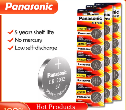 5PCS Original PANASONIC CR2032 CR 2032 3V Lithium Battery For Watch Calculator Clock