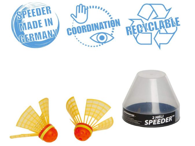 Speedminton Heli Speeder (2 Pack) for Crossminton and Speed Badminton