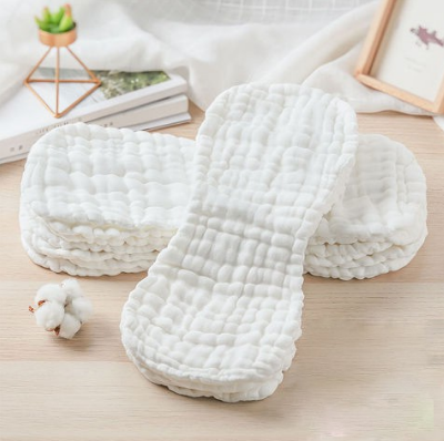 10 Pcs Washable Diapers Cloth Diaper Set for Newborn Soft Cotton Reusable Diapers Breathable Gauze