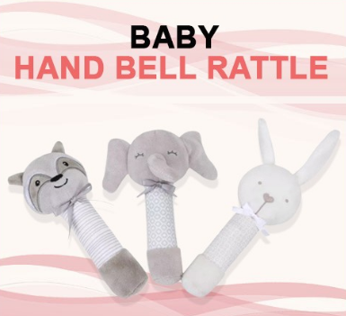 Baby Rattle Soft Handbell Plush Baby Toy Stuffed Soft Toy for Babies Kids Toys