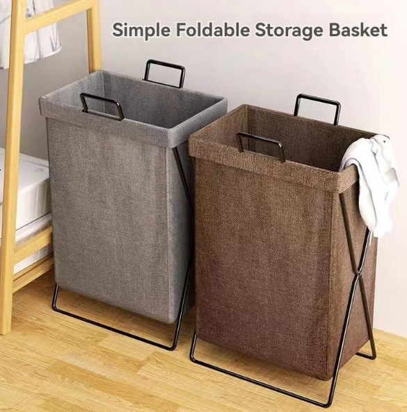 Dirty Clothes Storage Basket Large Laundry Hamper Home Folding Laundry Basket Organizer With Stand