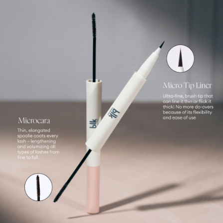 blk cosmetics daydream waterproof micro tip liner + microcara duo