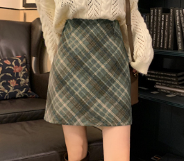 Lovito Women Basic Skirts LNE21298 Brown